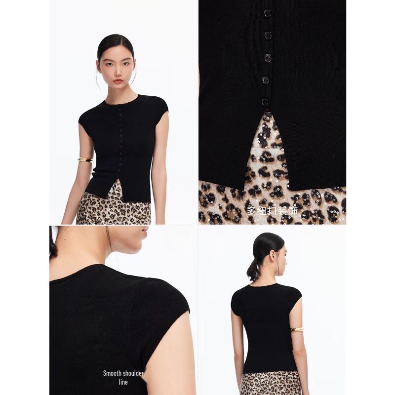 VEROMODA Women's Lyocell Blend Slim-Fit Knit Top