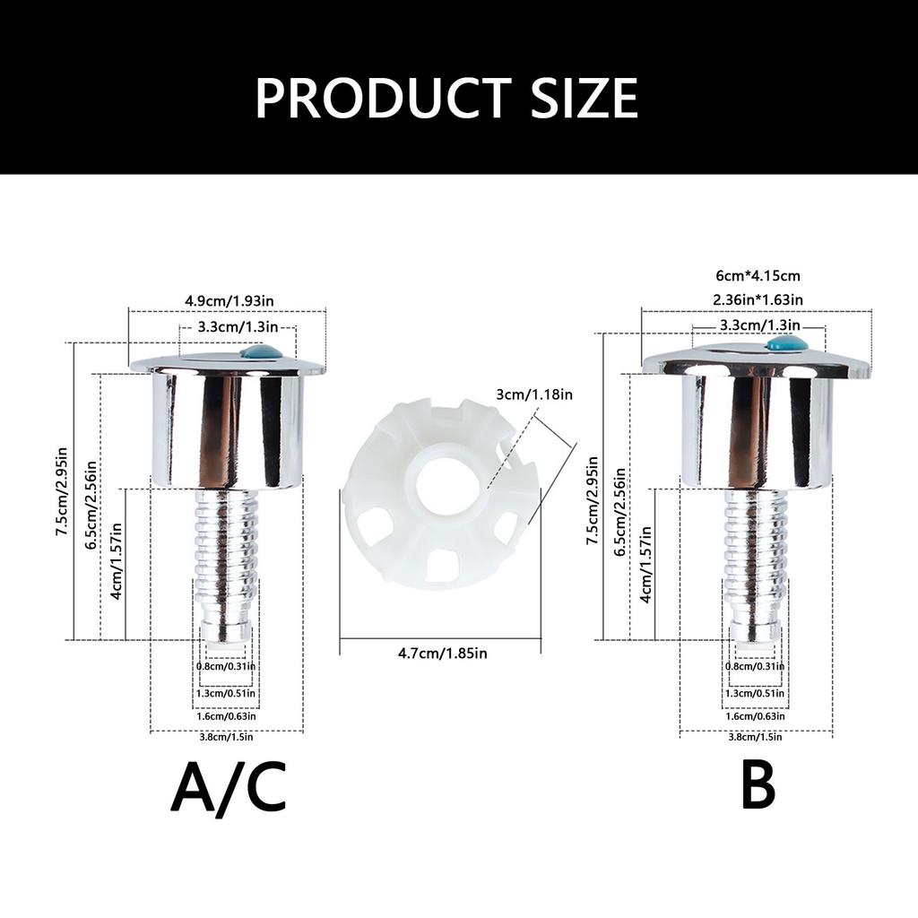 2 шт. Кнопка смыва унитаза с круглой головкой, двойной нажим, запасная система смыва унитаза, стильный аксессуар для ванной комнаты для туалета