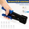 RJ45 Crimp Tool Professional Ethernet Crimper Sturdy Carbon Steel Ethernet Crimping Tool Kit Reusable Multipurpose Crimping Tool