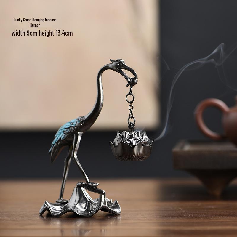 Креативная подвесная благовонница в виде журавля и лотоса - Дзен, чайная церемония, домашний декор.