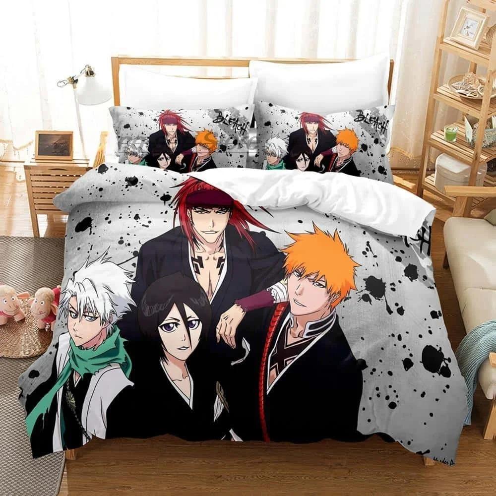Новый 3D-принт аниме Bleach Kuchiki Rukia комплект постельного белья односпальный двуспальный двуспальный двуспальный комплект для взрослых и детей спальня пододеяльник наборы