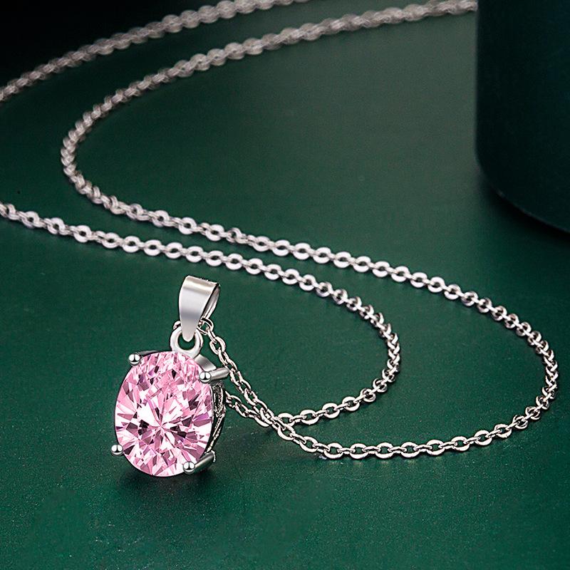 BELLA BOX Овальное ожерелье с подвеской, несколько цветов, модные свадебные украшения для помолвки