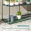 3-Tier Plant Stand. 100 cm High Flower Stand with Shelves. Multi-Tier Steel, Dark Green