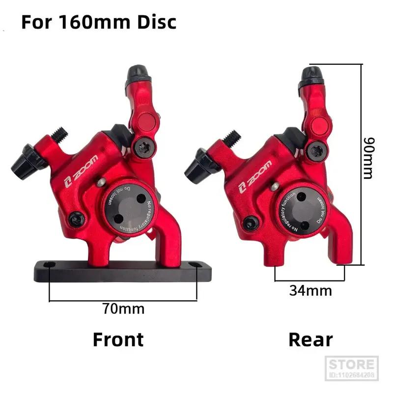 ZOOM New Road Bike Disc Brake Calipers Front Rear Hydraulic Brake Disc HB105 Line Pull Brake Oil 140/160mm Rotor Bicycl Brak Set