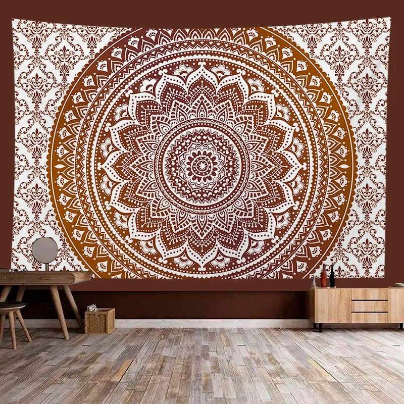 Mandala Floral Tapestry Bohemian Hippie Hanging Cloth Wall Art Decoration Background Cloth Room Living Room Home Decor