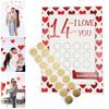 1 комплект скретч-карт «Любовь о 14 вещах, которые я тебе» ко Дню святого Валентина, скретч-карта с романтическим принтом