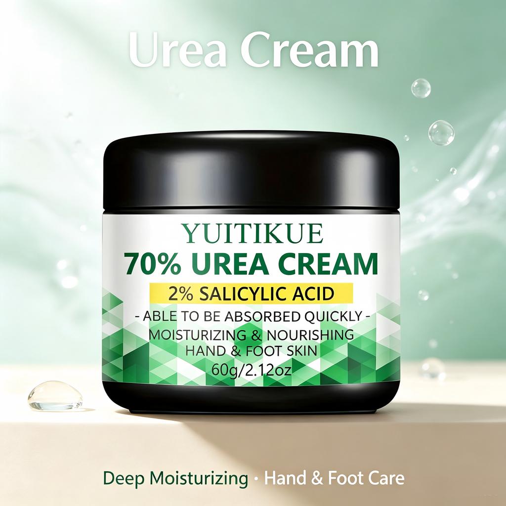 YUITIKUE 70 Urea 2% Salicylic Acid Foot Hand Cream Remove Dead Skin Soften Calluses Hydrate Chapped Dry Skin Fast Absorb Body Lotion