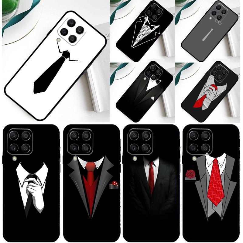 Suit and Tie Cover For Samsung Galaxy M54 M14 M34 M33 M13 M23 M53 M15 M55 M31 M51 M20 M30s M32 M52 Case