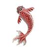 3 Colors Available Red Enamel Fish Brooches for Women Large Carp Pins Animal Style Fashion Jewelry Coat Broch