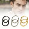 Унисекс серьги-кольца из нержавеющей стали, несколько размеров, однотонные