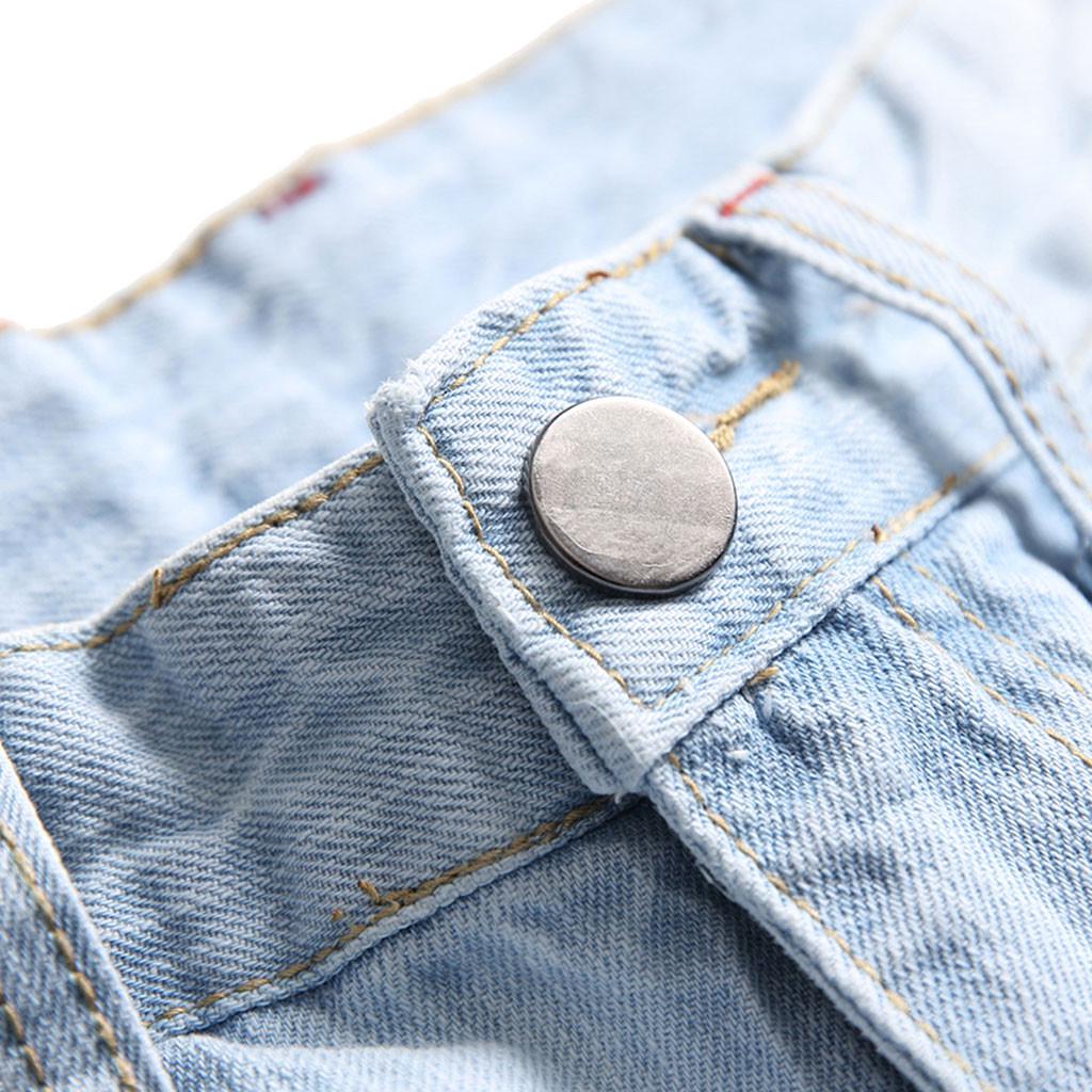 Мужские новые модные эластичные рваные индивидуальные джинсовые брюки