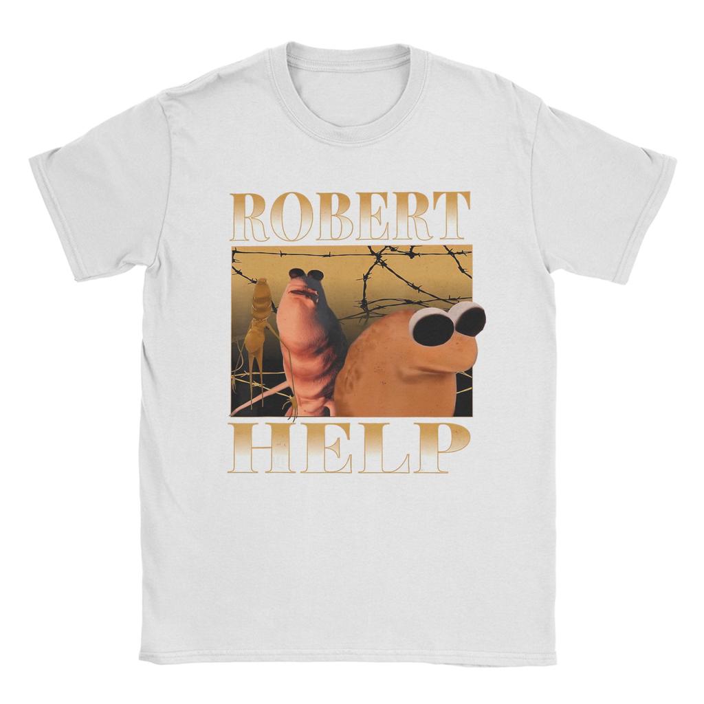 Роберт Помоги Маркусу Червю Футболки Мужские Новинка Хлопковые Футболки Круглый Вырез Короткий Рукав Футболка Одежда Большого Размера