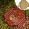 Tortoise Water Bowl Anti-Slip Reptile Pool Dish Decorative Turtle Bath Tub with Ramp for Tortoise Snake Gecko Tank Accessory