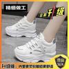 Inner Heightening Dad Shoes Women 2025 Winter Internet Celebrity Thick-soled Mesh Super Fire Versatile Small Sports Shoes