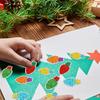 500 Pcs Christmas Stickers Roll Gllitter Tree/Maple Leaf/Santa Hat Seal Stickers Self-Adhesive Decals for Envelopes Invitations Greeting Cards