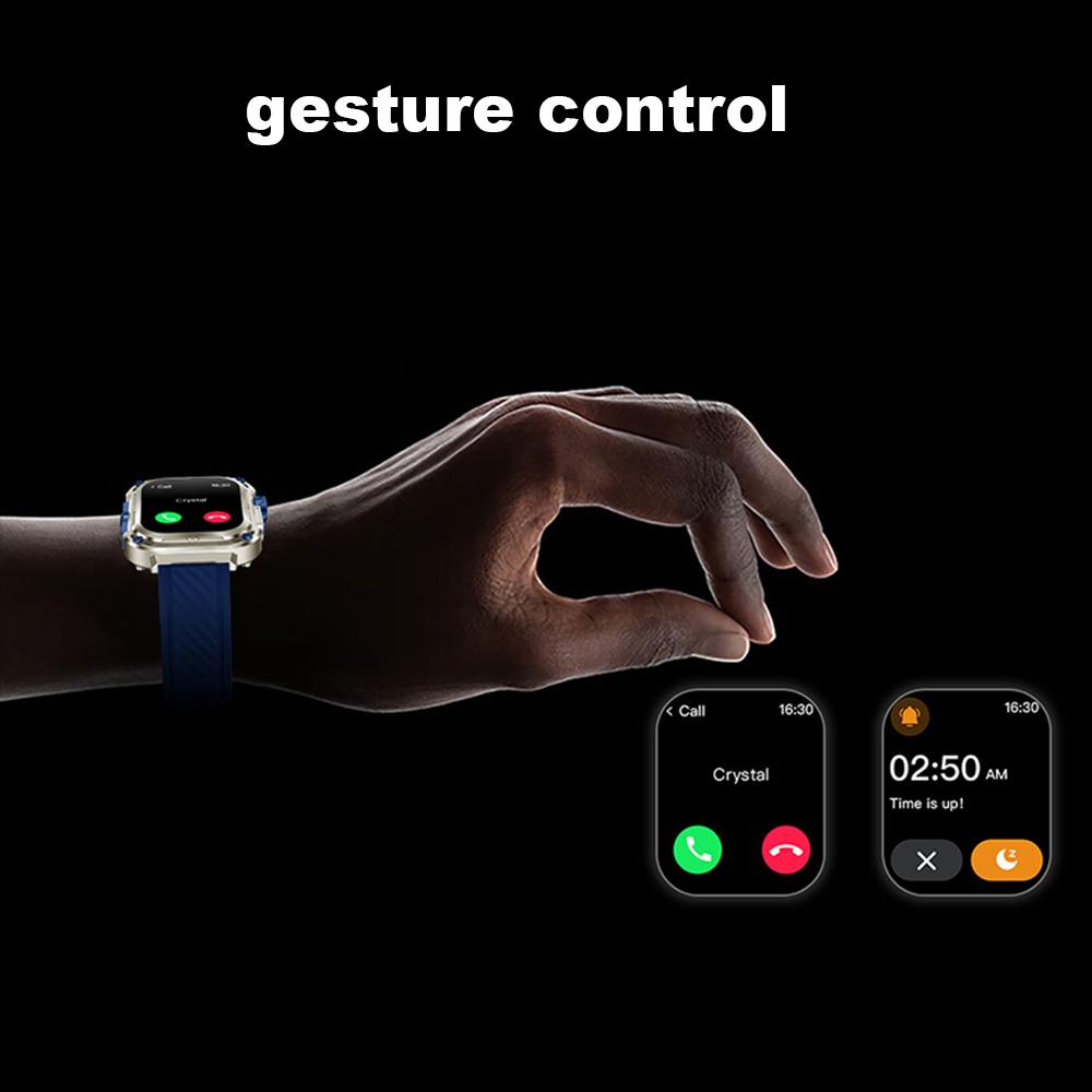 2,04-дюймовые умные часы, мониторинг сна, управление музыкой, спортивный режим, компас, для Android IOS