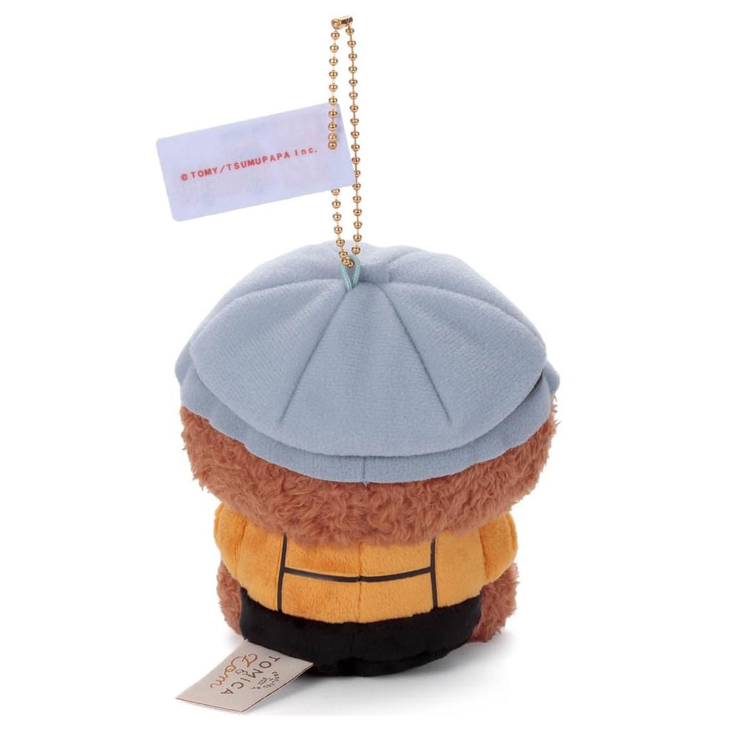 Takara Tomy Arts Tomica and Tom Ball Chain Mascot Tom (Firefighter) Plush Toy, Approximately 14cm Tall