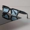 Дизайнерские квадратные солнцезащитные очки Женские Мужские Конфетного цвета Ретро Черные Солнцезащитные очки Роскошные Личностные Очки Зеркальные Бренд