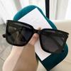 Curved Curved Lens Square Large Frame Female Sunglasses Advanced UV-proof Driving Male Sunglasses