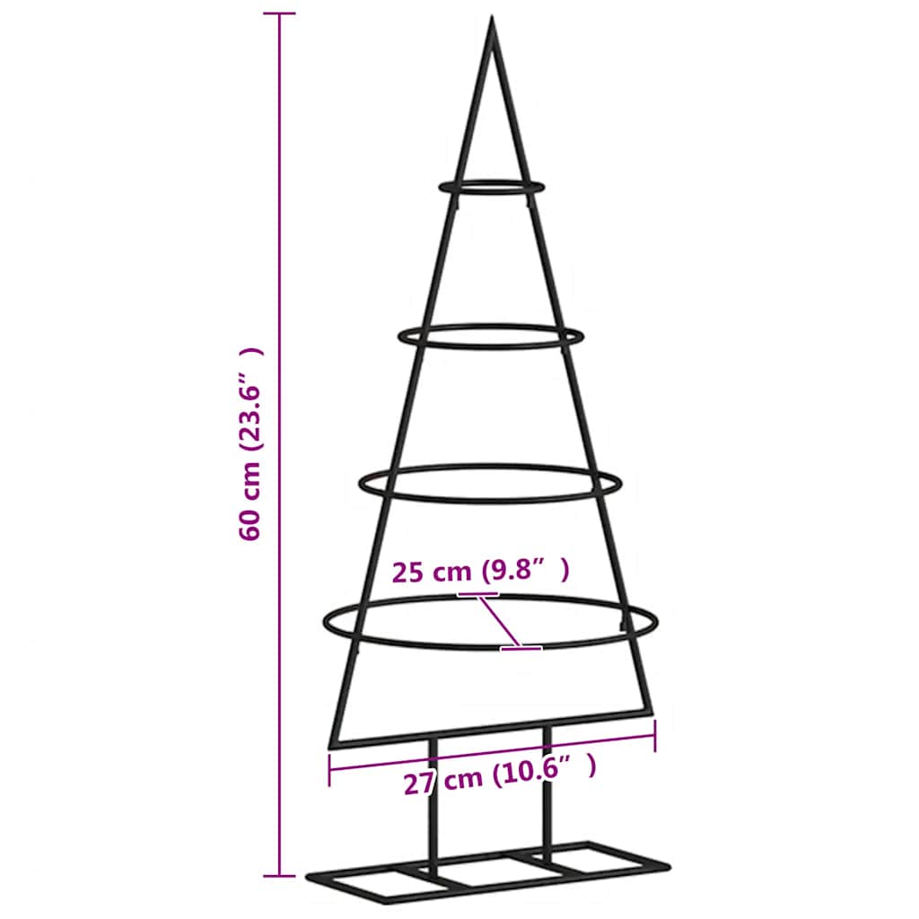 Metal Christmas Tree 60 cm Powder Coated Steel