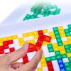 Монтессори Цветные квадраты игра Пластиковая головоломка Стратегическая настольная игра Семейная вечеринка В помещении