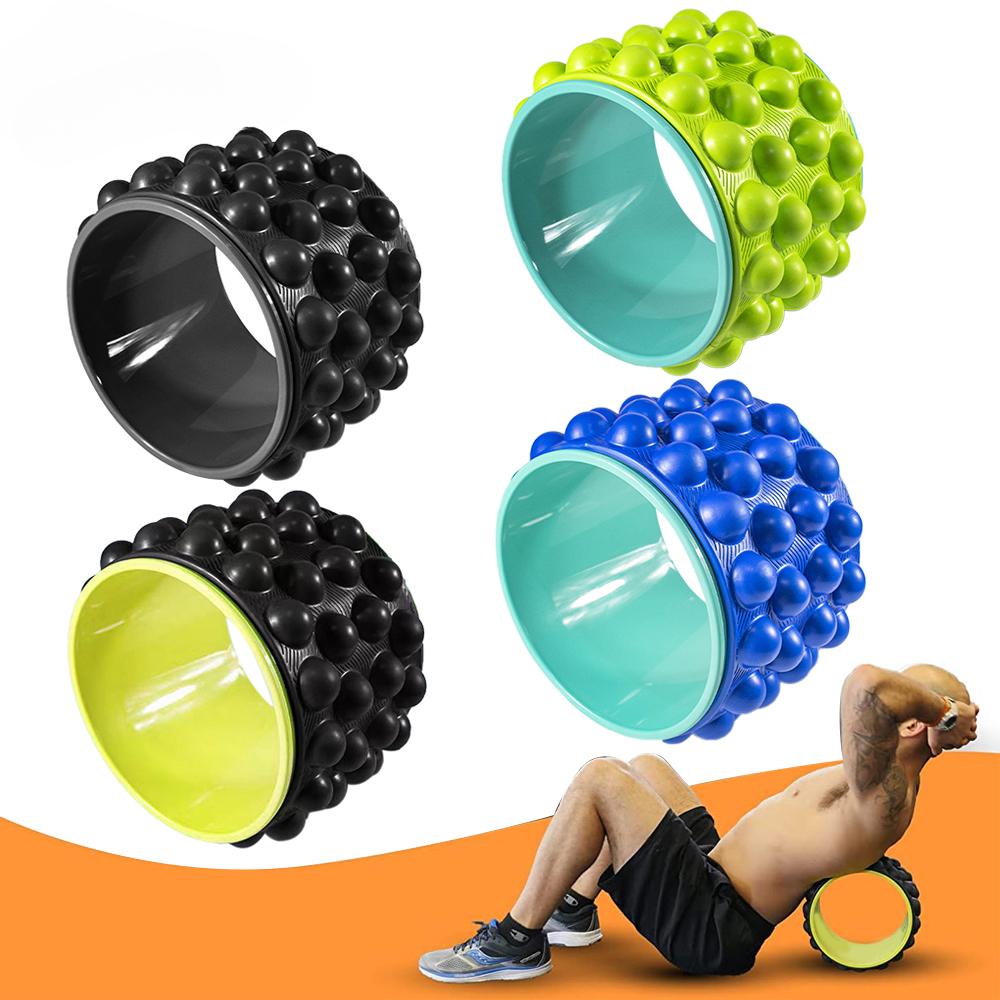 Back Massager Back Extension and Back Massager Patented Advanced Foam Roller Ultimate Yoga Wheel Chiropractic Massager