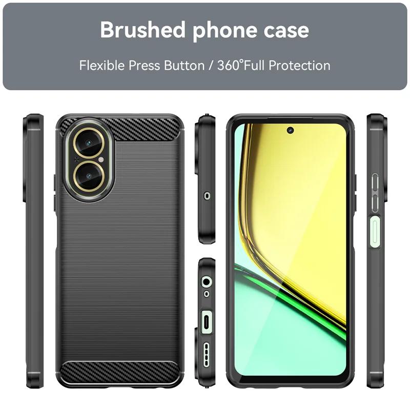 Гибкий чехол из ТПУ для Realme C67 C55 C53 C51 Защитный чехол для Realme C35 C33 C31 C30 C30S Ударопрочный чехол Fundas Coque Capa