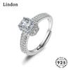 Женские кольца Lindon с искусственными кристаллами, юбилейное ювелирное кольцо