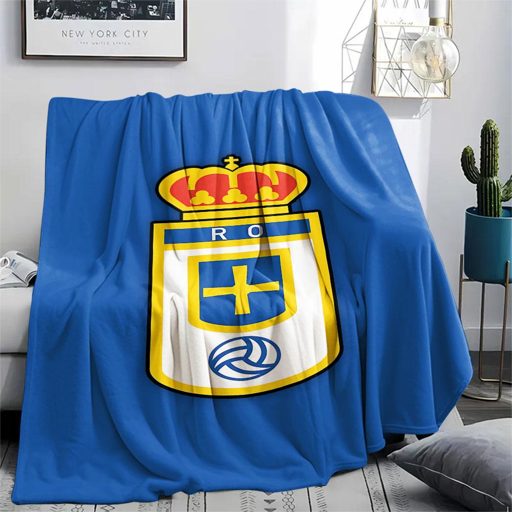 1PC Real Oviedo Patterned Flannel Blanket Suitable For All Seasons for Home Decor Warmth and Comfort Gifts Holiday Present