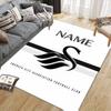 Custom Name,Swansea City AFC Home Sofa Decoration for Living Room & Bedroom, Non‑Slip Play Flannel Floor Mat for Game Room