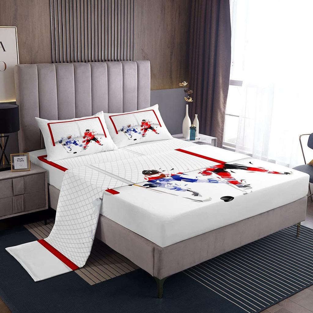 Cute Animal Cartoon Cat Pattern Bed Hat Four-Piece Bedding Set Bedroom Dormitory Bedding Decoration