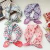 Cotton And Linen Small Square Scarf Silk Scarf Women'S Spring And Autumn New Style Artistic And Versatile Fashionable Temperament Headband Scarf