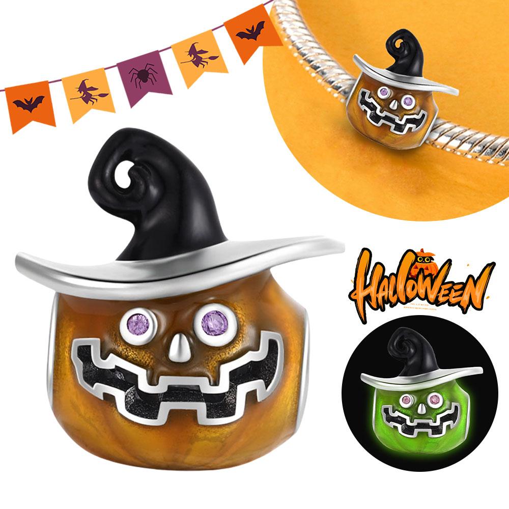 Хэллоуин Вечеринка Медный Светящийся Скелет Гроб Подвеска Бусины Подходят Браслет-шарм Для Изготовления Ювелирных Изделий Женские Подарки