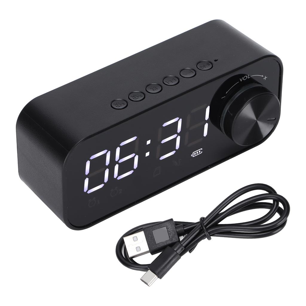 B126 BT Часы-динамик Многофункциональный регулируемый портативный будильник-радио со светодиодной подсветкой