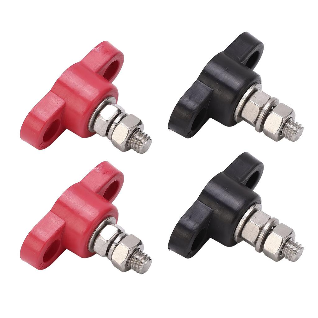 4 шт. клеммные колодки для аккумуляторов 12 В 24 В безопасные красные черные клеммы для аккумуляторов