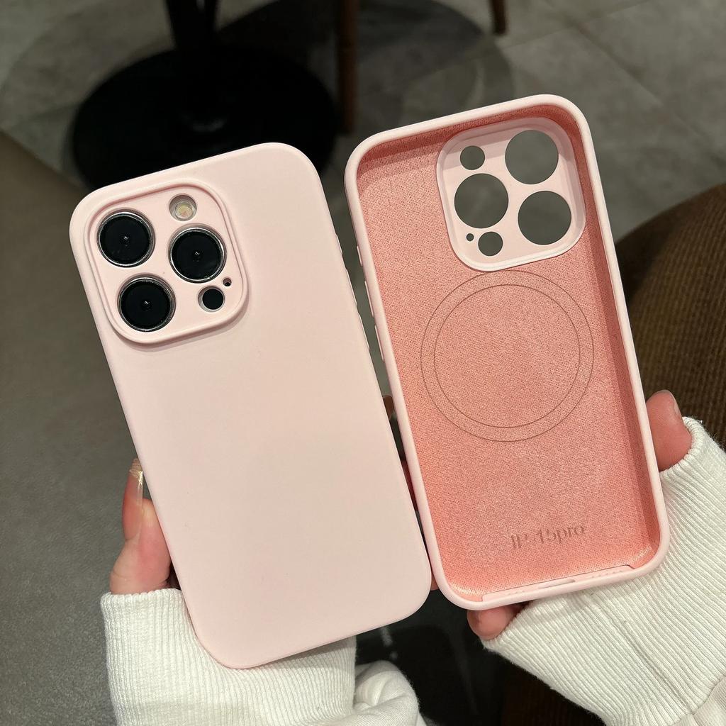 Оригинальный жидкий силикон для чехла Magsafe для iPhone 17 16 15 14 12 13 17 Pro Max Air Магнитная беспроводная зарядка Мягкое покрытие под кожу