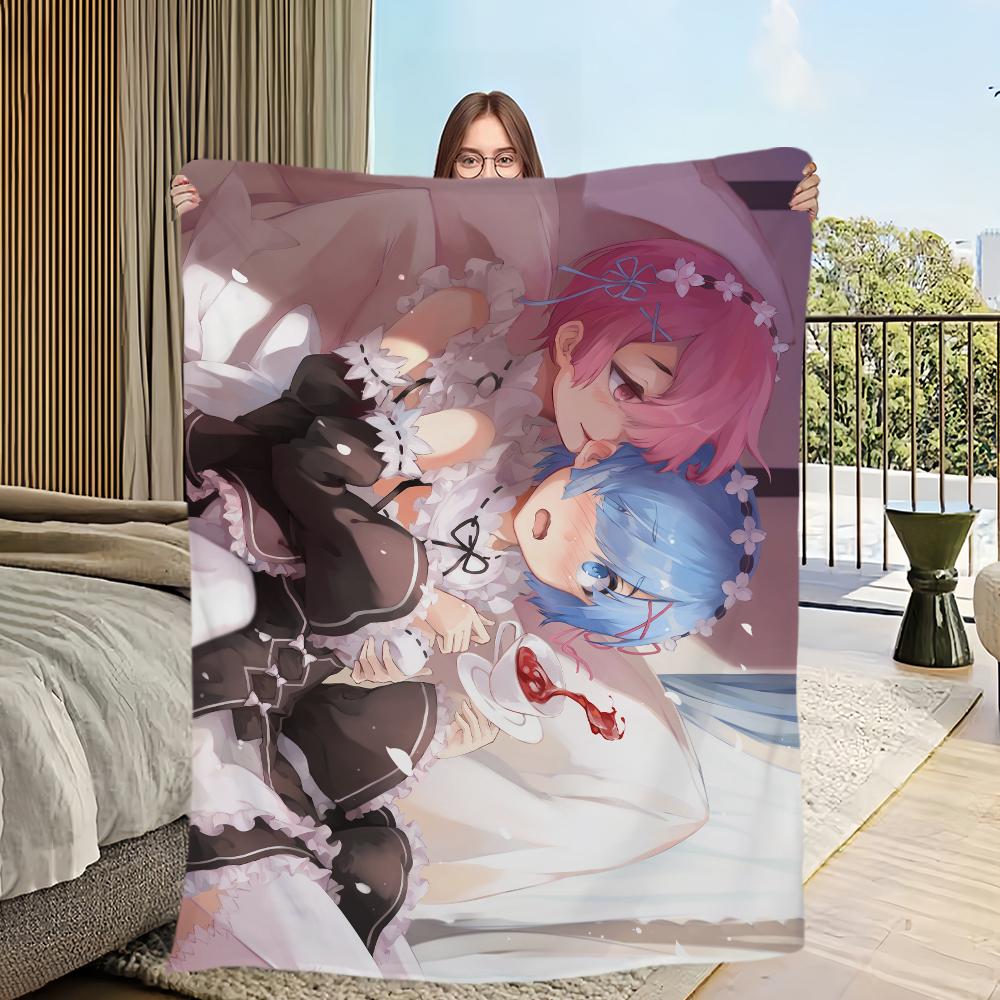 Re Zero Рем Напечатанный удобный и мягкий диван, кровать для гостиной, одеяло для спальни, подходит для путешествий и в качестве подарков