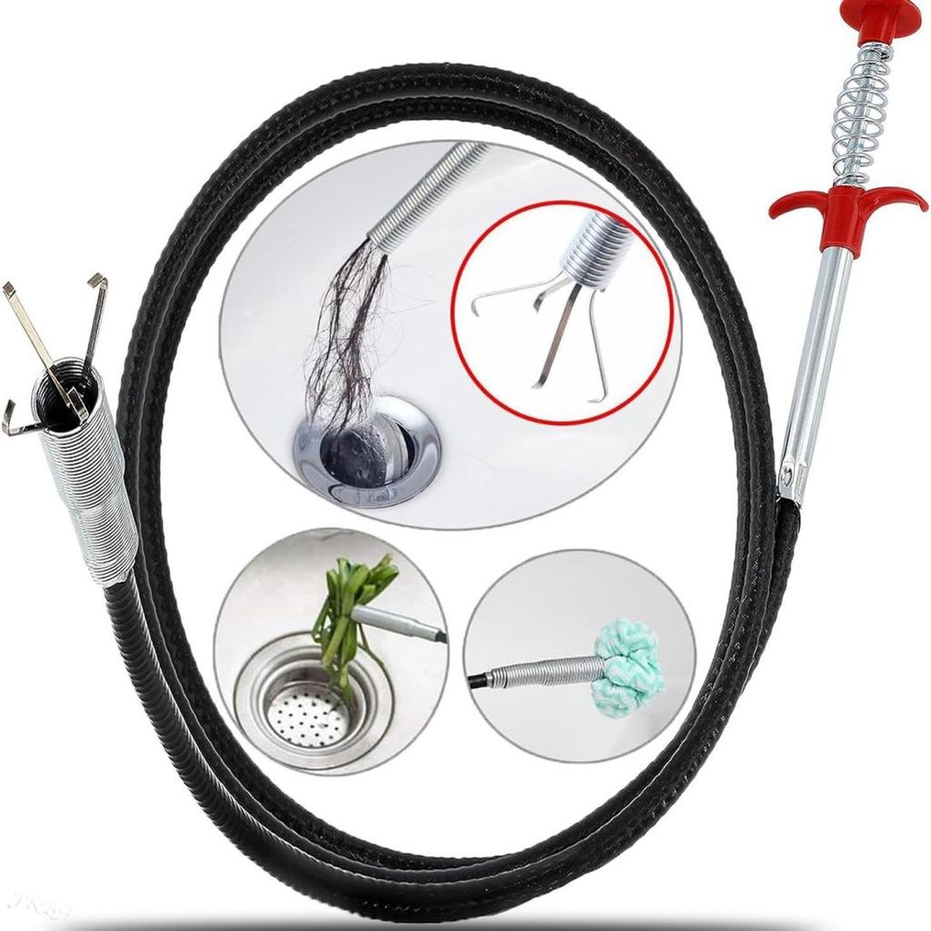 Kitchen Sink Cleaning Pipe Plunger and Sinks Sewer Toilet Unclogging With Grab Handle Factory Supply Four-jaw Pickup Unblocker