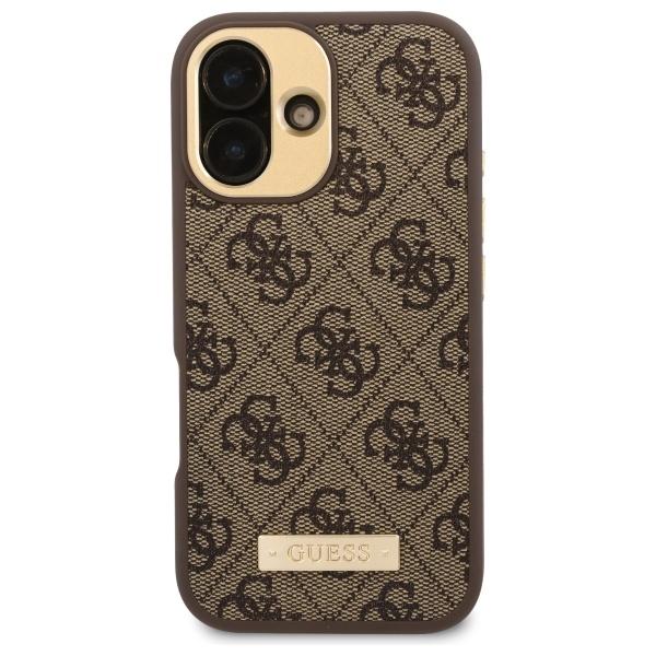 Etui do iPhone 16 Plus Guess Hardcase 4G Logo Plate MagSafe