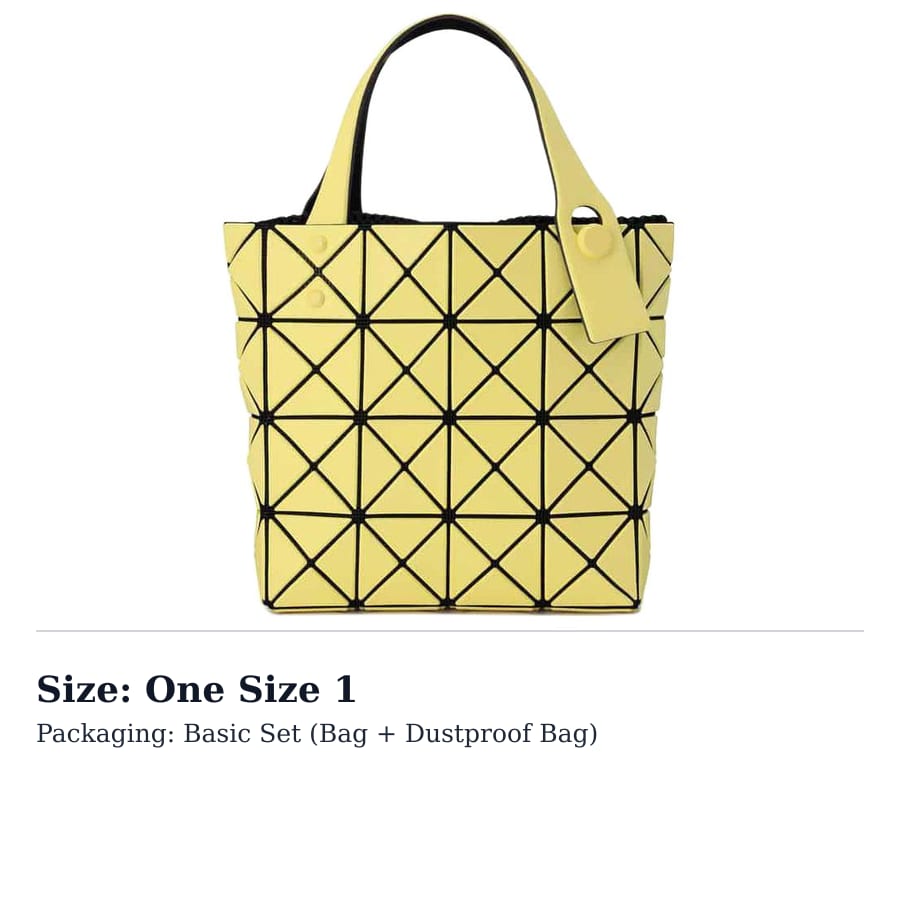 ISSEY MIYAKE Polyvinyl Chloride Small Square Bag Handbag Women's Yellow BB31-AG651-51