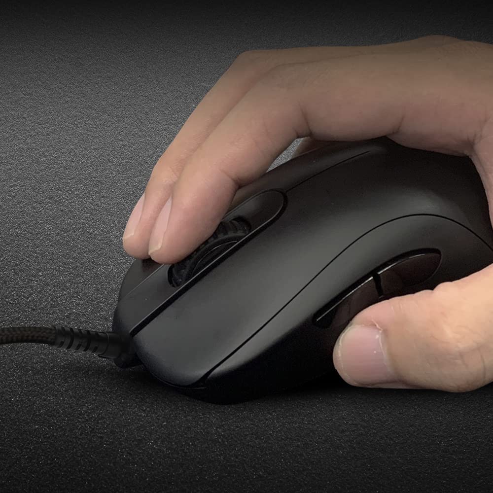 BenQ Zowie Symmetrical Gaming Mouse for Esports Lightweight Paracord Cable 24 Step Scroll Wheel for More Personal Preference Driverless Matte Black