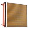 Water to Air Heat Exchanger, 559 x 559 mm Finned Tube HVAC Heat Exchanger Coil with Copper Tubes & Aluminum Fins, 190K BTU Output for Outdoor Wood