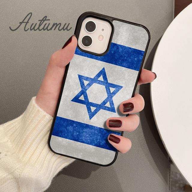 Israel Flag In Finger Phone Case for iPhone 11 12 13 14 Pro Max Mini XR XS SE 2020 7 8 Plus Samsung Galaxy S21 S22 Cover Shell