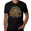 Sunset Sarsaparilla Logo [distressed Desert Tan] T-Shirt Vintage Anime Shirt Kawaii Clothes Mens T Shirt Graphic