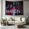 Группа Maroon 5 Настенный гобелен Эстетичное настенное панно Печатная тканевая простыня Декоративные гобелены для спальни гостиной Домашний декор