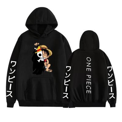 Мужская Женская Толстовка ONE PIECE Худи Уличная Одежда Харадзюку Повседневная С Мультяшным Принтом Толстовка с Капюшоном Свитшоты