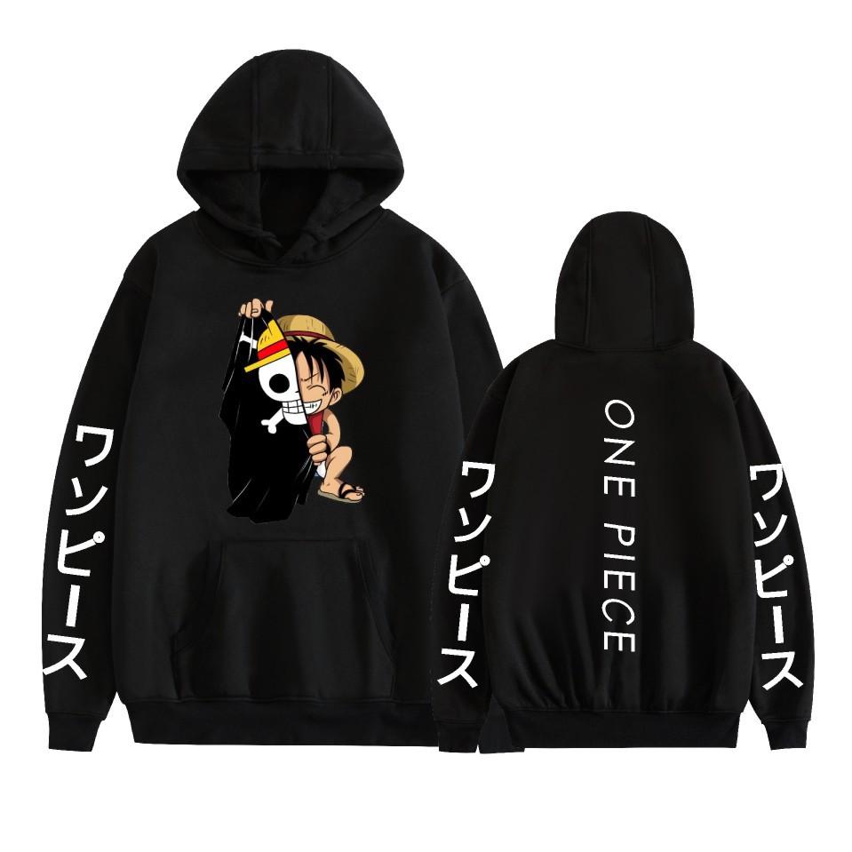 Мужская Женская Толстовка ONE PIECE Худи Уличная Одежда Харадзюку Повседневная С Мультяшным Принтом Толстовка с Капюшоном Свитшоты