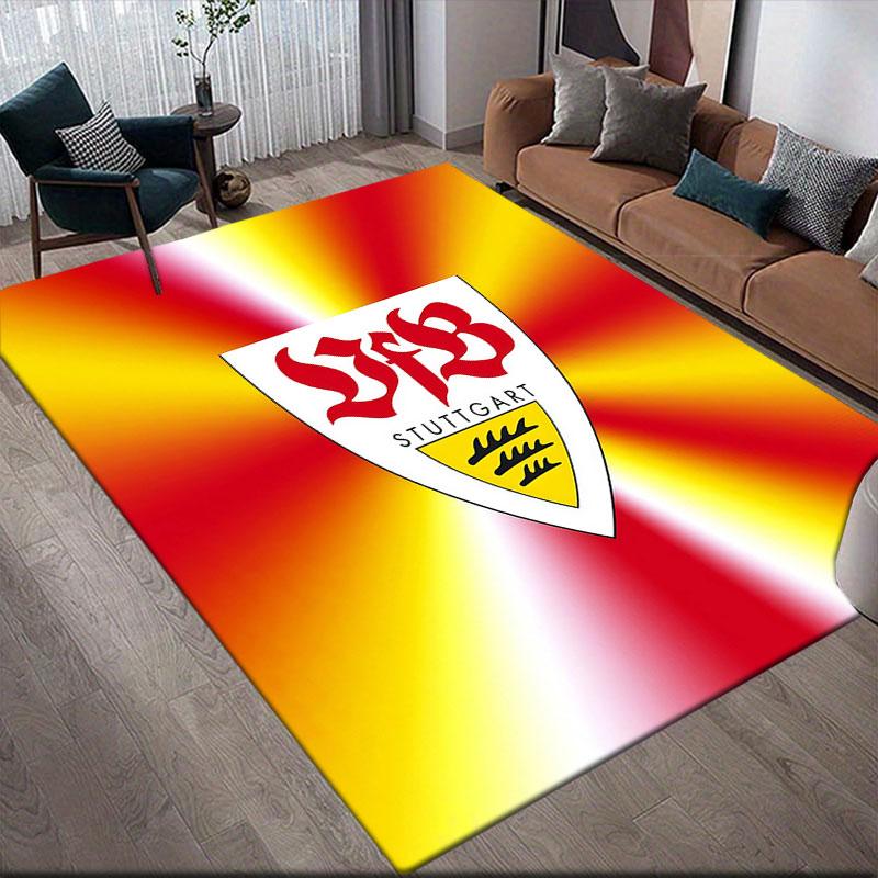 VFB logo Flannel Printed Carpet, Home Sofa Decoration for Living Room & Bedroom, Non‑Slip Play Flannel Floor Mat for Game Room