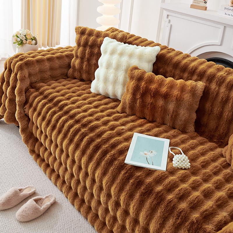 Мягкий нескользящий чехол для дивана, полное покрытие, утолщенный для зимы, универсальный для всех сезонов