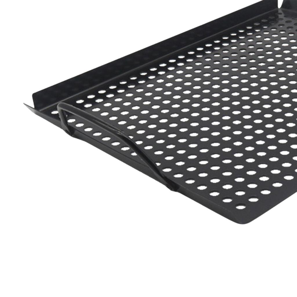 Пластина для гриля барбекю с отверстиями, сковорода для гриля стейков и мяса, перфорированный поднос для еды для походов, пикников на открытом воздухе и в помещении, путешествий, выпечки
